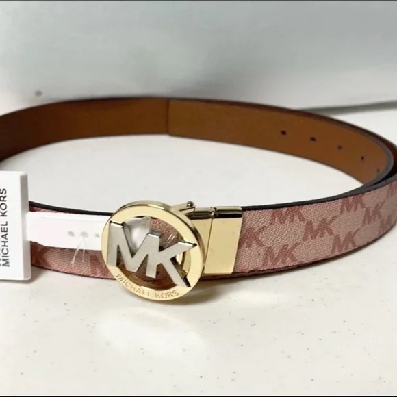 MICHAEL Michael Kors Pink Twist Reversible Belt 551342C, Women's Size Medium - Picture 6 of 9